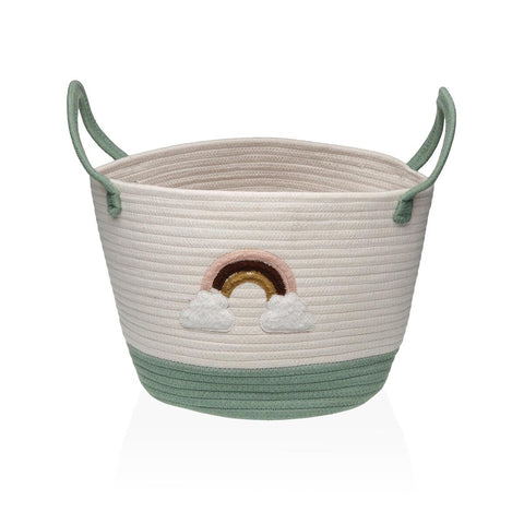 Cestino Versa Bianco Verde polipropilene Fibra Arcobaleno