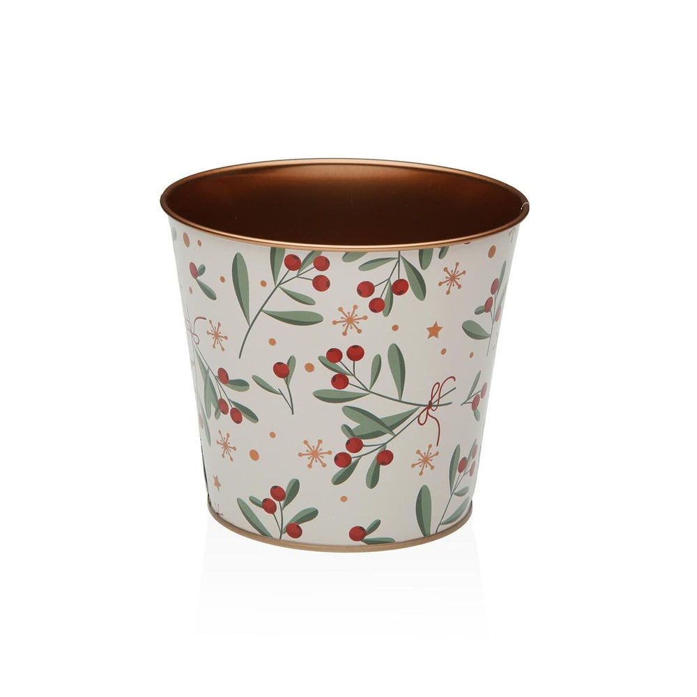 Plant pot Versa Metal Minimalist Berries 13,3 X 11,3 X 13,3 CM