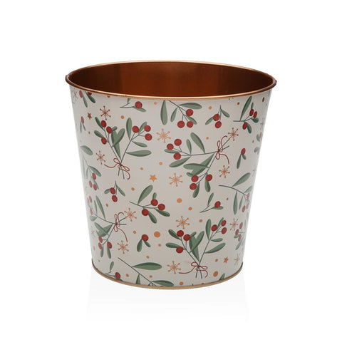 Vaso Versa Metallo Minimalista Bacche 17,5 x 16,5 x 17,5 cm