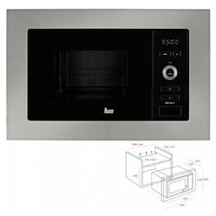 Microonde da Incasso con Grill Teka MWE 225 FI 20 L 800W Acciaio 800 W 20 L