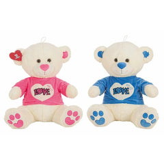 Oso de Peluche Love Purpurina Camiseta Beige 70 cm