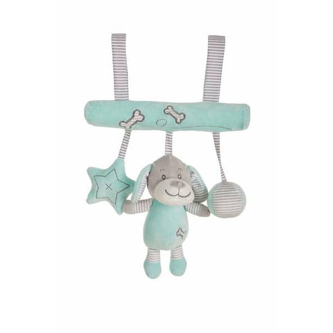 Colgador Verde Perro 25cm Peluche