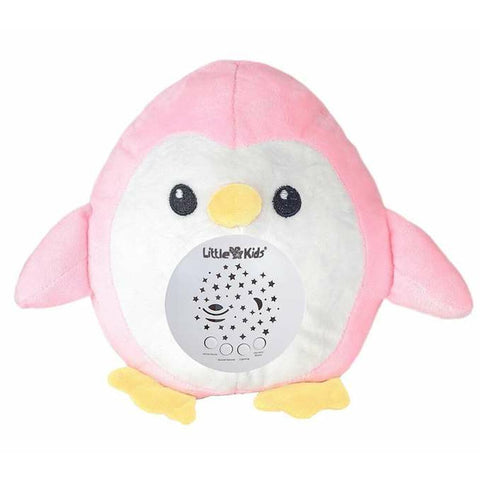 Peluche Musicale Proiettore Rosa Pinguino