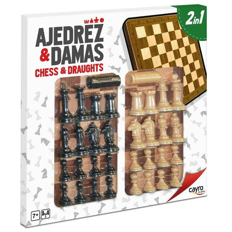 Parchís, Chess and Checkers Board Cayro Wood Plastic