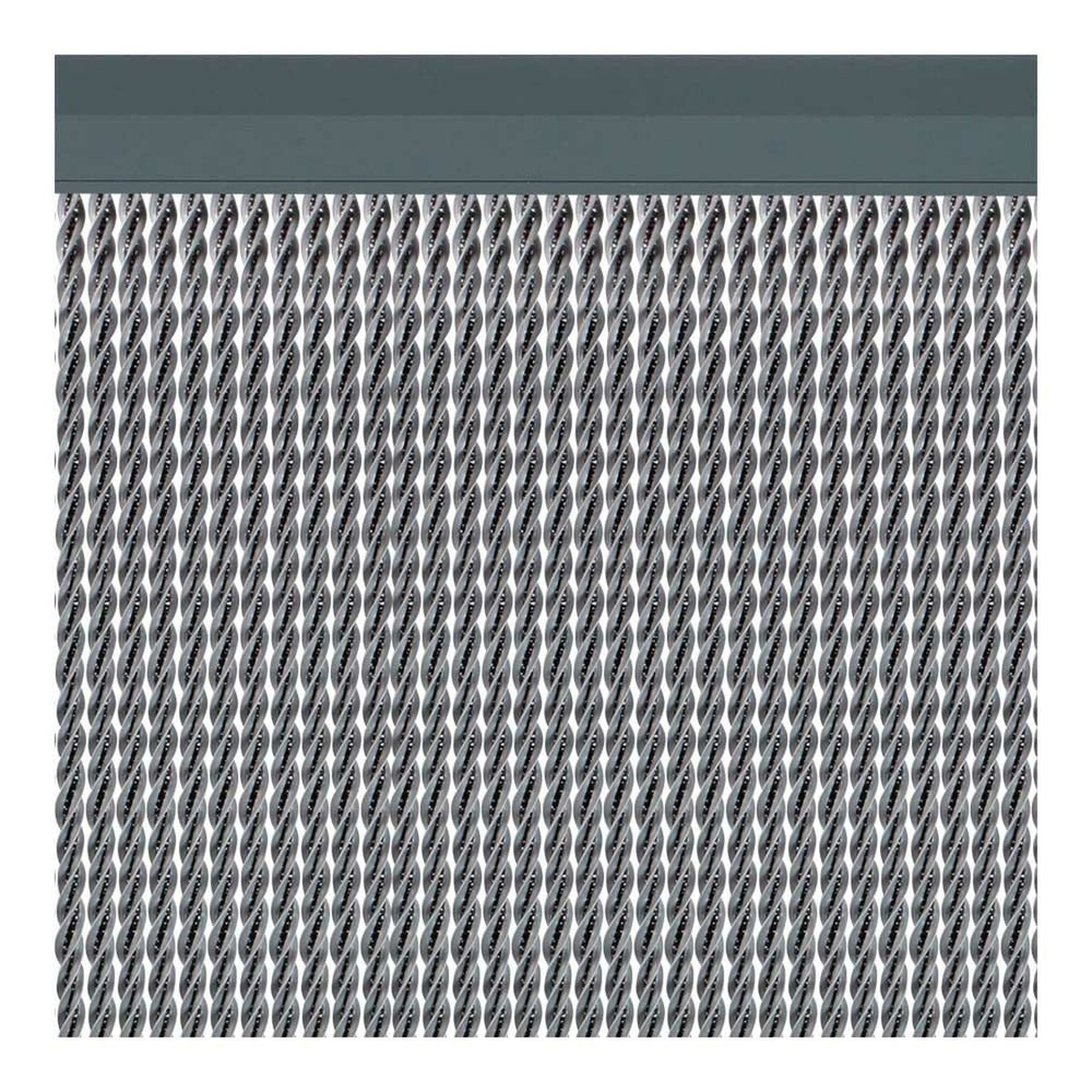 Cortina Acudam Manacor Puertas Plateado Exterior PVC Aluminio 90 x 210 cm