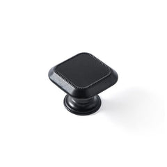 Pomo Rei Nero Nero opaco Metallo 30 x 30 mm 4 Pezzi