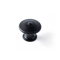 Pomo Rei 3121 Nero Metallo Ø 30 x 24 mm 4 Pezzi