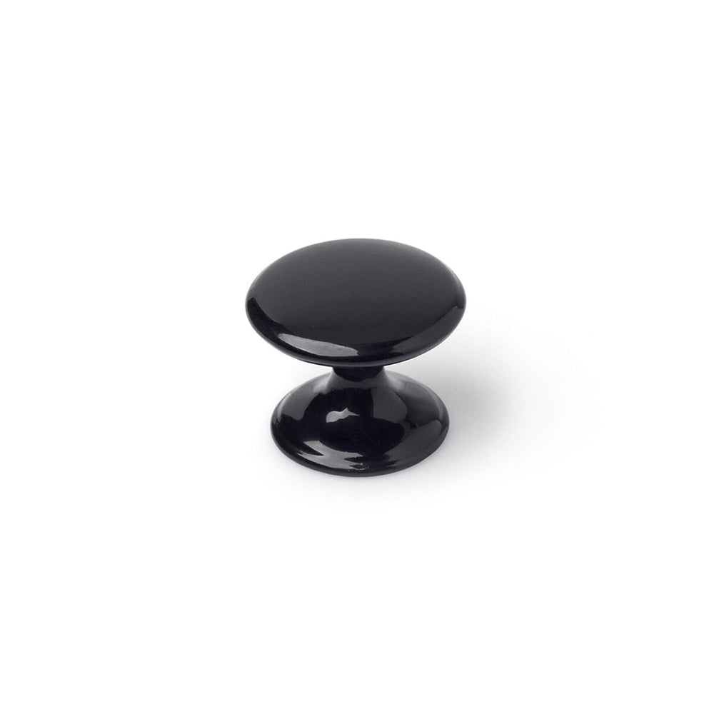 Pomo Rei 756 Nero Metallo Ø 33 x 27 mm 4 Pezzi