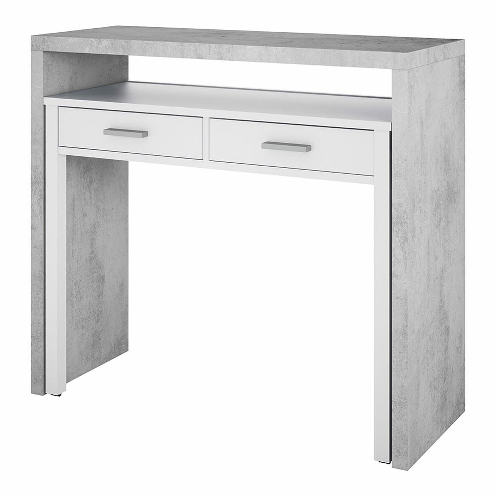 Scrivania Forés Bianco 98,5 X 36 X 87,5 CM Metallo MDF