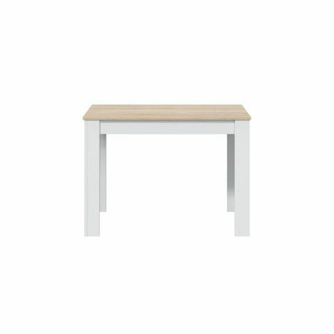 Mesa de Comedor LILIAN Blanco Marrón Madera 109 x 67 x 78 cm