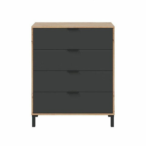 Cómoda Marrón Negro 77,5 x 40 x 93,5 cm