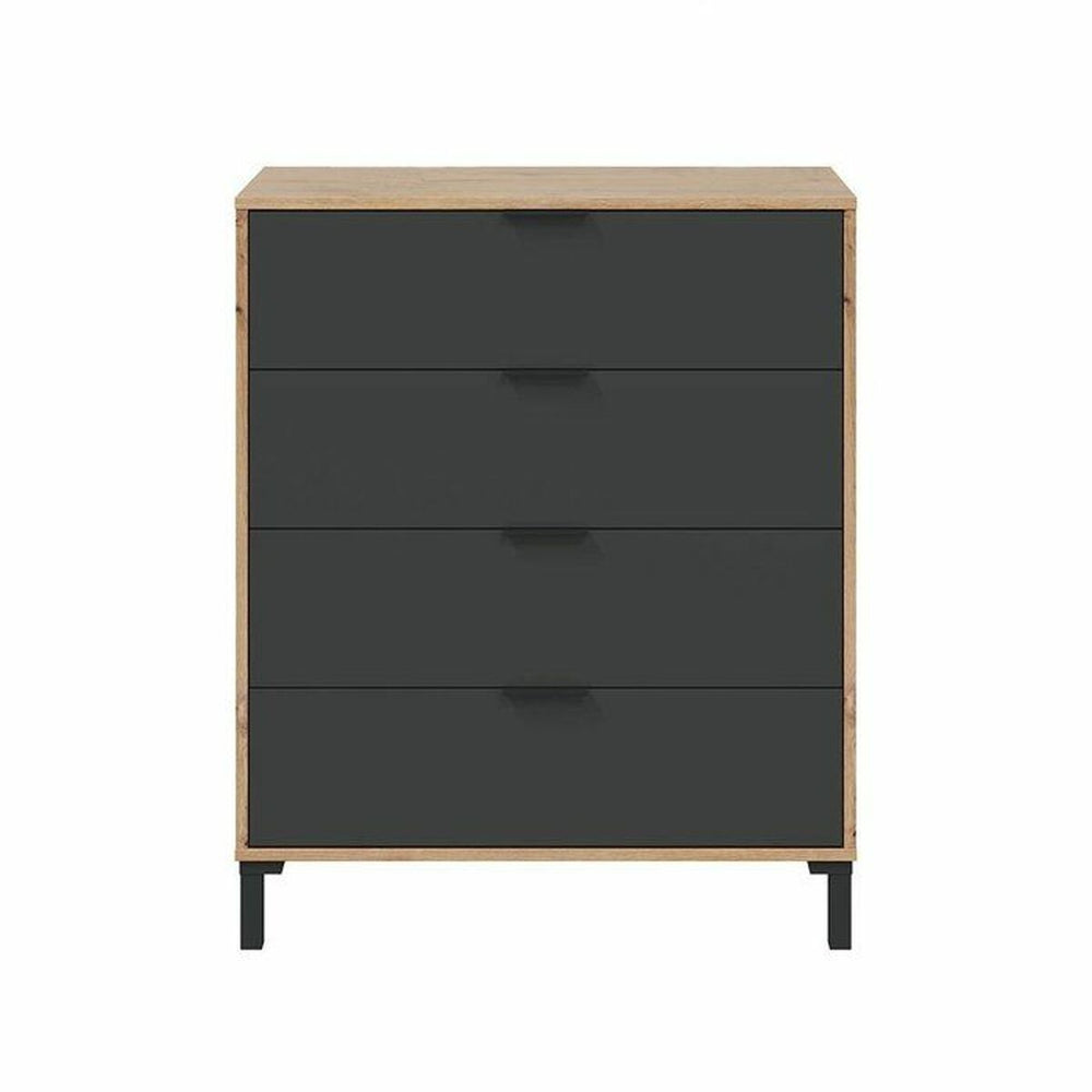Cassettiera Marrone Nero 77,5 x 40 x 93,5 cm