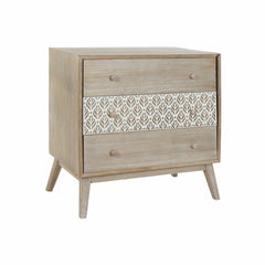Cassettiera DKD Home Decor 80 x 42 x 80 cm Naturale Bianco Foglia della pianta