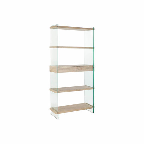 Scaffale DKD Home Decor 90 x 35 x 180 cm Cristallo Naturale Legno Trasparente Legno MDF