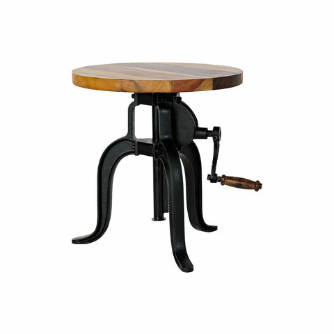 Side table DKD Home Decor Black Natural Wood Metal 45 x 45 x 42 cm