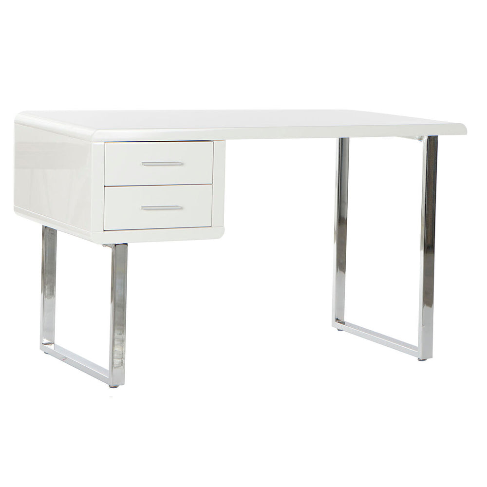 Scrivania DKD Home Decor Bianco Argentato Metallo Legno MDF 120 x 55 x 76 cm