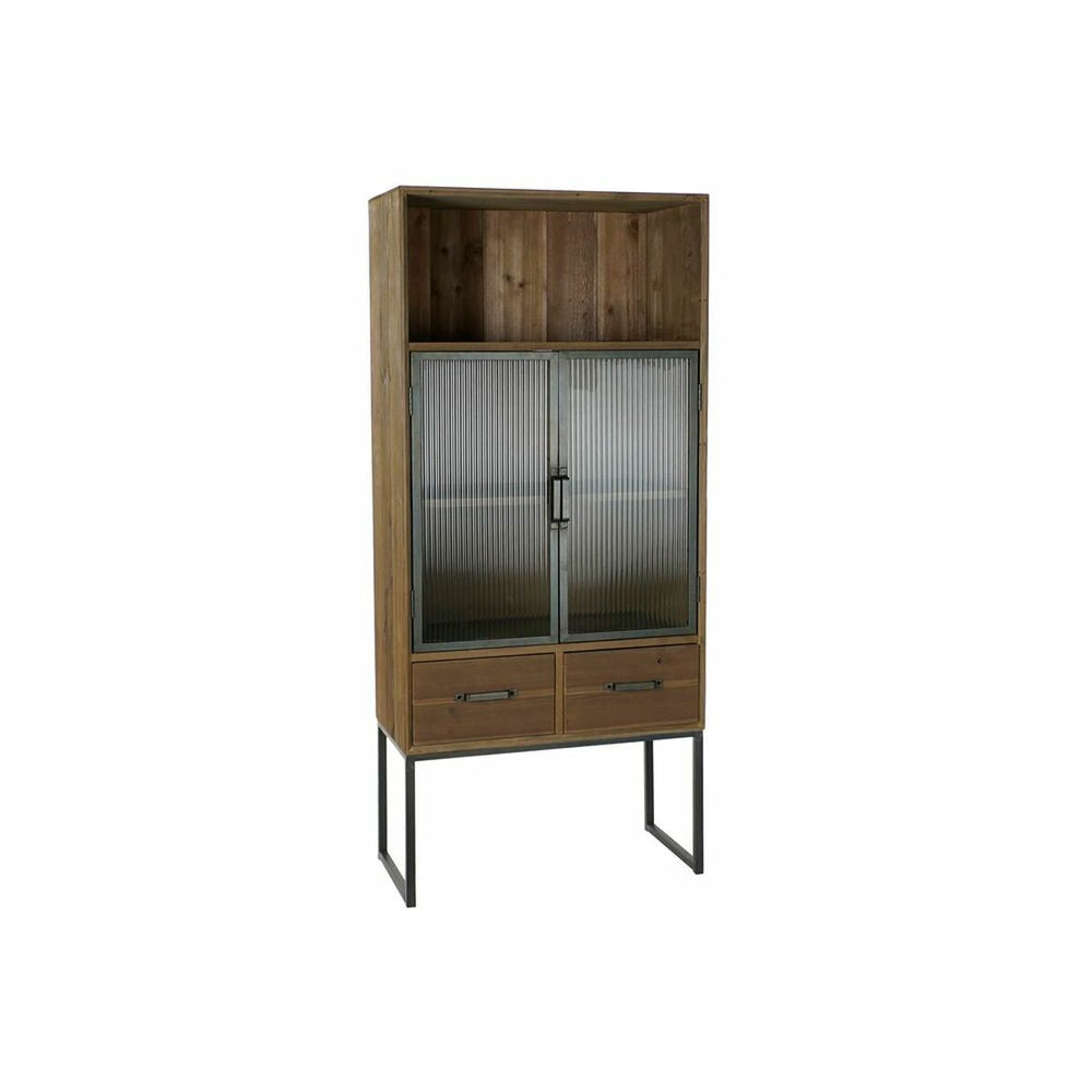 Armadio DKD Home Decor 8424001831784 Cristallo Naturale Nero Metallo Legno (70 x 34,5 x 160 cm)