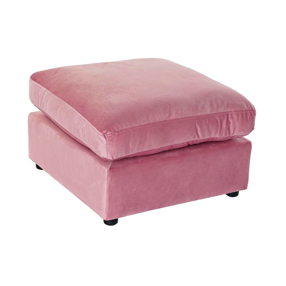 Poggiapiedi DKD Home Decor Rosa Poliestere Moderno (55 x 55 x 30 cm)