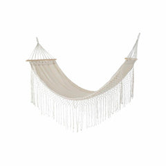 Hamaca DKD Home Decor Beige Poliéster Algodón Pino Flecos (280 x 100 x 130 cm)
