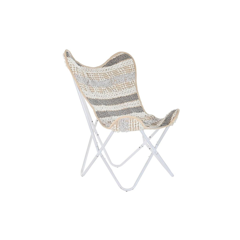 Poltrona da giardino DKD Home Decor Bianco Grigio 74 x 65 x 90 cm