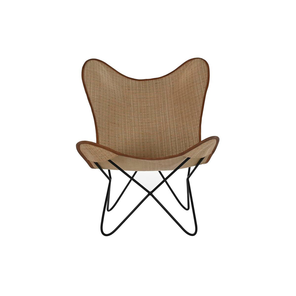 Silla DKD Home Decor Metal Ratán (74 x 78 x 92 cm)