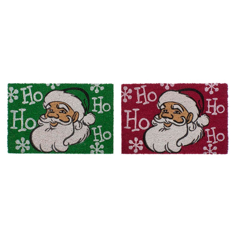 Felpudo DKD Home Decor Navidad PVC Papá Noel Fibra de coco (60 x 40 x 1,5 cm) (2 Unidades)