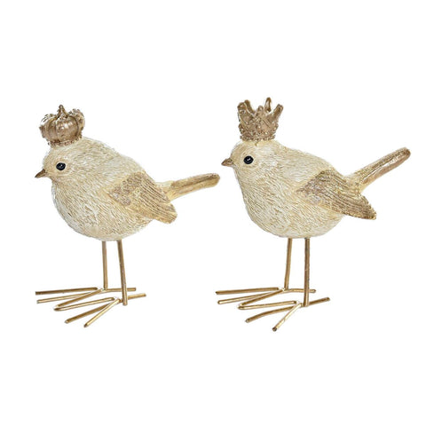 Christmas bauble DKD Home Decor Resin Bird (11 x 5 x 9,5 cm) (2 Units)