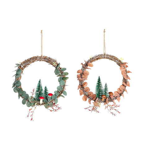 Decorazione Natalizia DKD Home Decor Luce LED Albero (2 Unità) (30 x 2 x 30 cm)