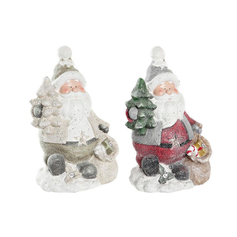 Decorazione Natalizia DKD Home Decor Babbo Natale Magnesio (27 x 20 x 43 cm) (2 Unità)