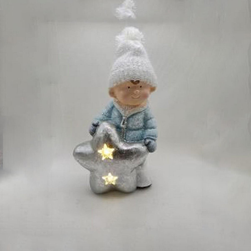 Adorno Navideño DKD Home Decor Niños Magnesio (25,5 x 18,5 x 39,5 cm) (2 Unidades)