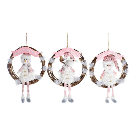 Decorazione Natalizia DKD Home Decor Rattan (37 x 10 x 38 cm) (3 Unità)