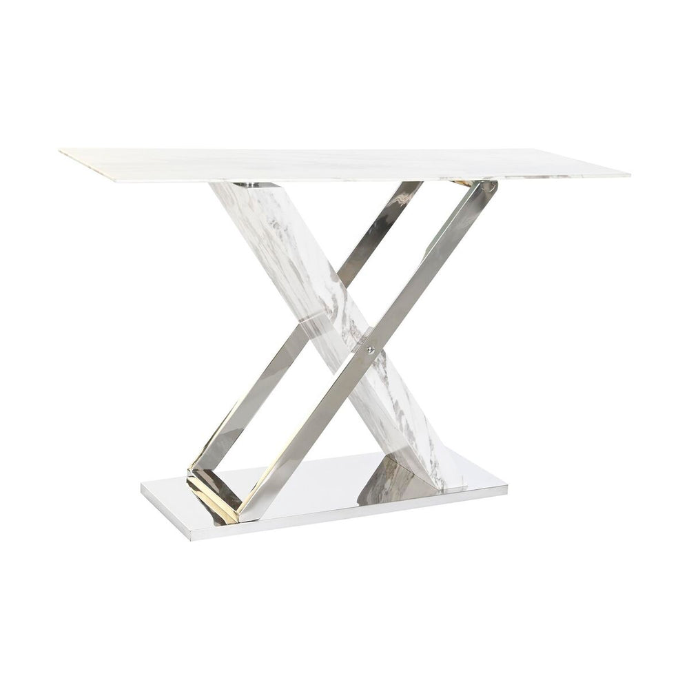 Recibidor DKD Home Decor Blanco Gris Plateado 120 x 40 x 75 cm