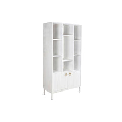 Scaffale DKD Home Decor Bianco Metallo Legno di mango 90 x 40 x 180 cm