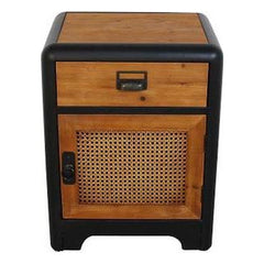 Mesita de Noche DKD Home Decor Abeto Metal (48 x 40 x 62 cm)