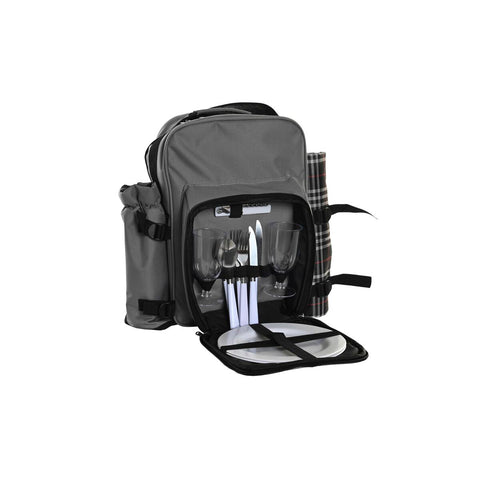 Set de pícnic DKD Home Decor 28,5 x 20 x 39 cm Gris oscuro