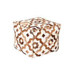 Pouffe DKD Home Decor White Brown 45 x 45 x 40 cm