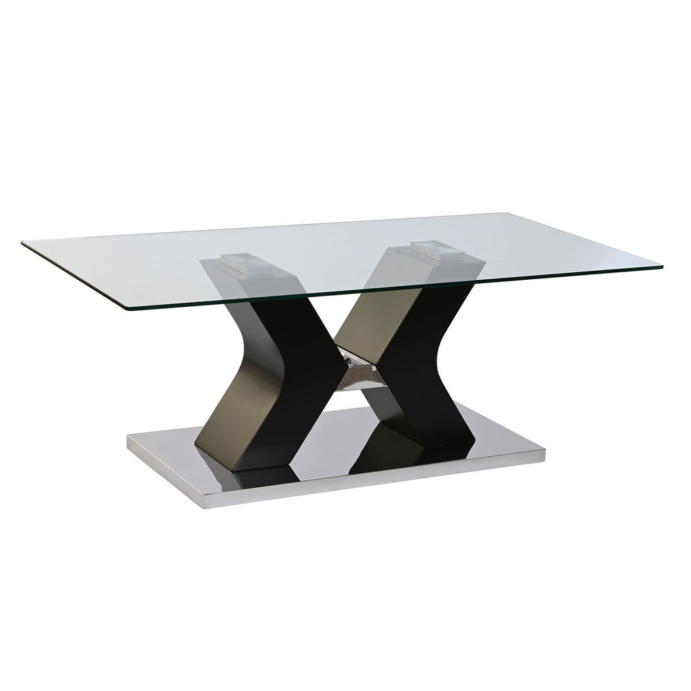 Tavolino da Caffè DKD Home Decor Legno 120 x 60 x 45 cm Vetro Temperato Legno MDF