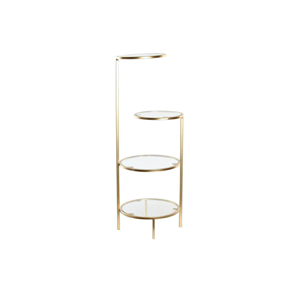 Mensole DKD Home Decor 32,5 x 30 x 86 cm Cristallo Dorato Metallo