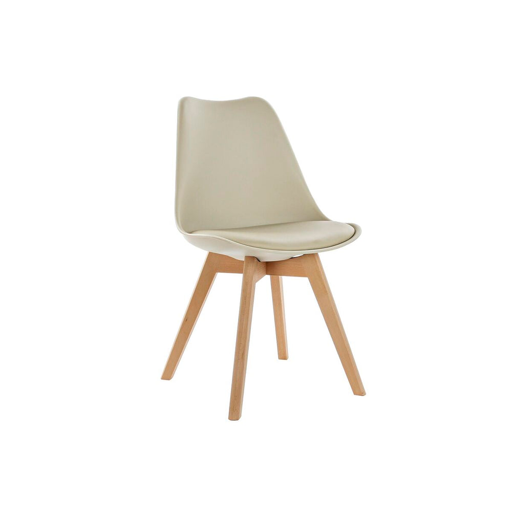 Sedia DKD Home Decor Beige Naturale Schiuma polipropilene legno di faggio Poliuretano 48 x 54 x 82 cm 48 x 55 x 83 cm