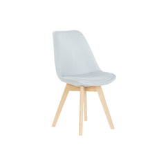Silla DKD Home Decor Azul Beige Poliéster Espuma Madera de haya 48 x 56 x 83 cm