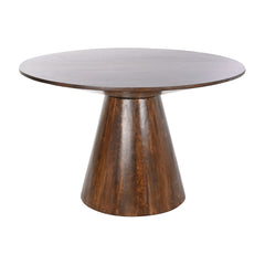 Mesa de Comedor DKD Home Decor Marrón oscuro Madera de mango 120 x 120 x 76 cm