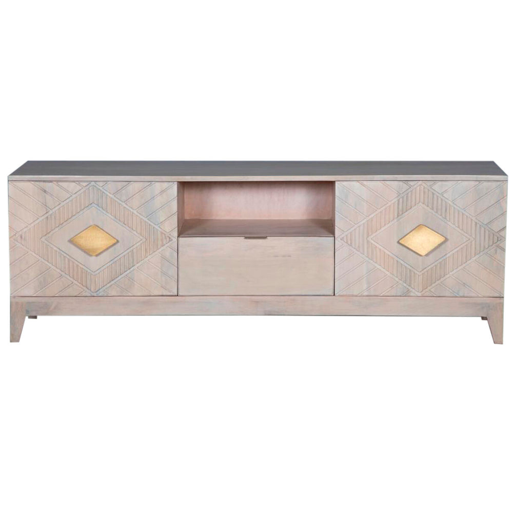 Mobile TV DKD Home Decor Beige Metallo Legno di mango 175 x 40 x 60 cm