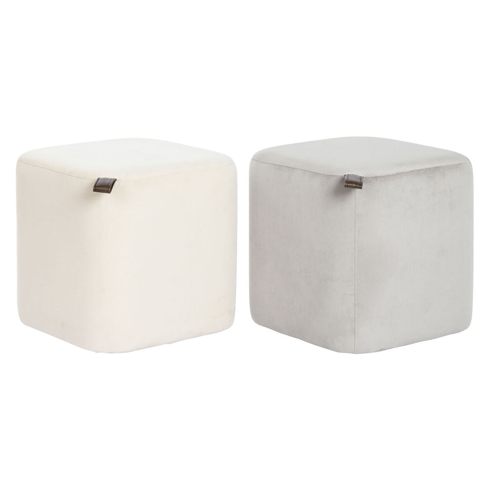 Reposapiés DKD Home Decor Amarillo Azul Beige Gris Scandi 35 x 35 x 35 cm (2 Unidades)