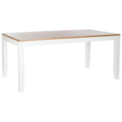 Tavolo da Pranzo DKD Home Decor Bianco Marrone Legno di acacia Legno di mango 200 x 100 x 80 cm