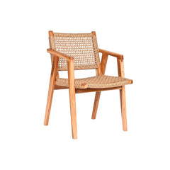 Sedia con Braccioli DKD Home Decor Beige Naturale 55 x 60 x 85 cm