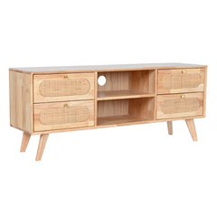 Mobile TV DKD Home Decor Naturale Metallo Legno d'albero della gomma 120 x 30 x 48 cm