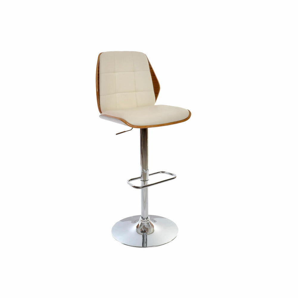 Taburete DKD Home Decor Marrón Crema Plateado 50 x 52 x 121 cm