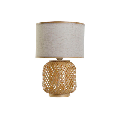 Desk lamp DKD Home Decor Brown Natural Bamboo 50 W 220 V 26 x 26 x 39 cm