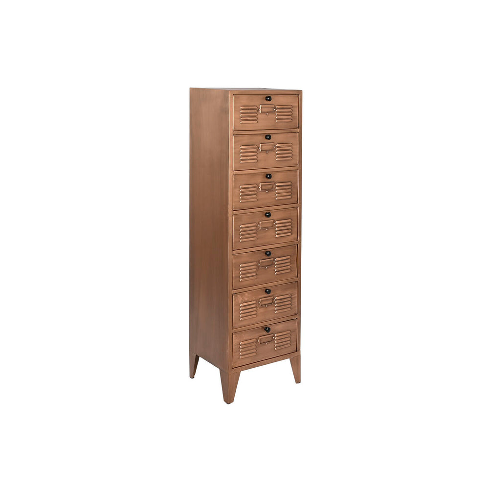 Cassettiera Home ESPRIT Dorato Metallo Loft 40 x 34 x 139 cm