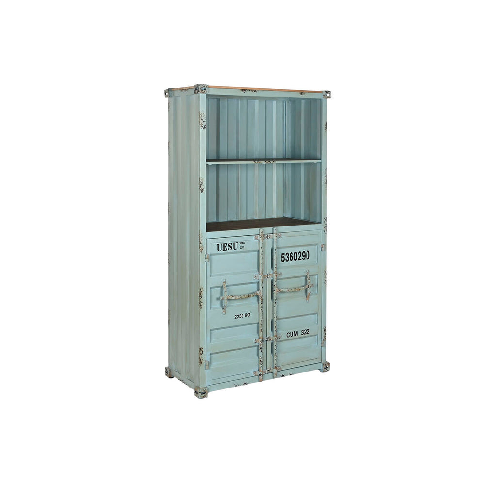 Estantería Home ESPRIT Turquesa Azul cielo Metal Madera MDF 87 x 44 x 168,5 cm